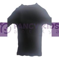 3-13 Yaş Kız Çocuk Sweat Shirt Body Yarım Balıkçı Yaka Kaşkorse Düğme Aksesuarlı Siyah