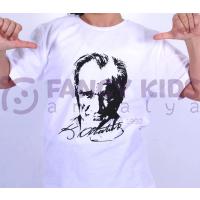 4-12 Yaş Erkek Çocuk Atatürk Baskılı T-Shirt