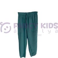 5-10 Yaş Kız Çocuk Pantolon Dokuma Yeşil 