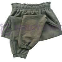 5-10 Yaş Kız Çocuk Pantolon Dokuma Yeşil 